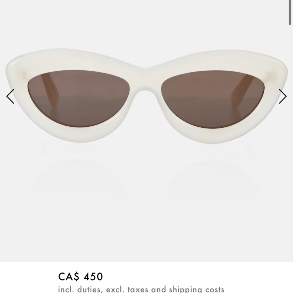Loewe Ivory Sunglasses with Gold Detail - Picture 2 of 4